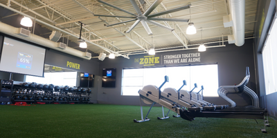 The ZONE, branded small group training fitness center design layout