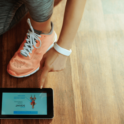 virtual fitness challenge, fitness app and athletic shoe